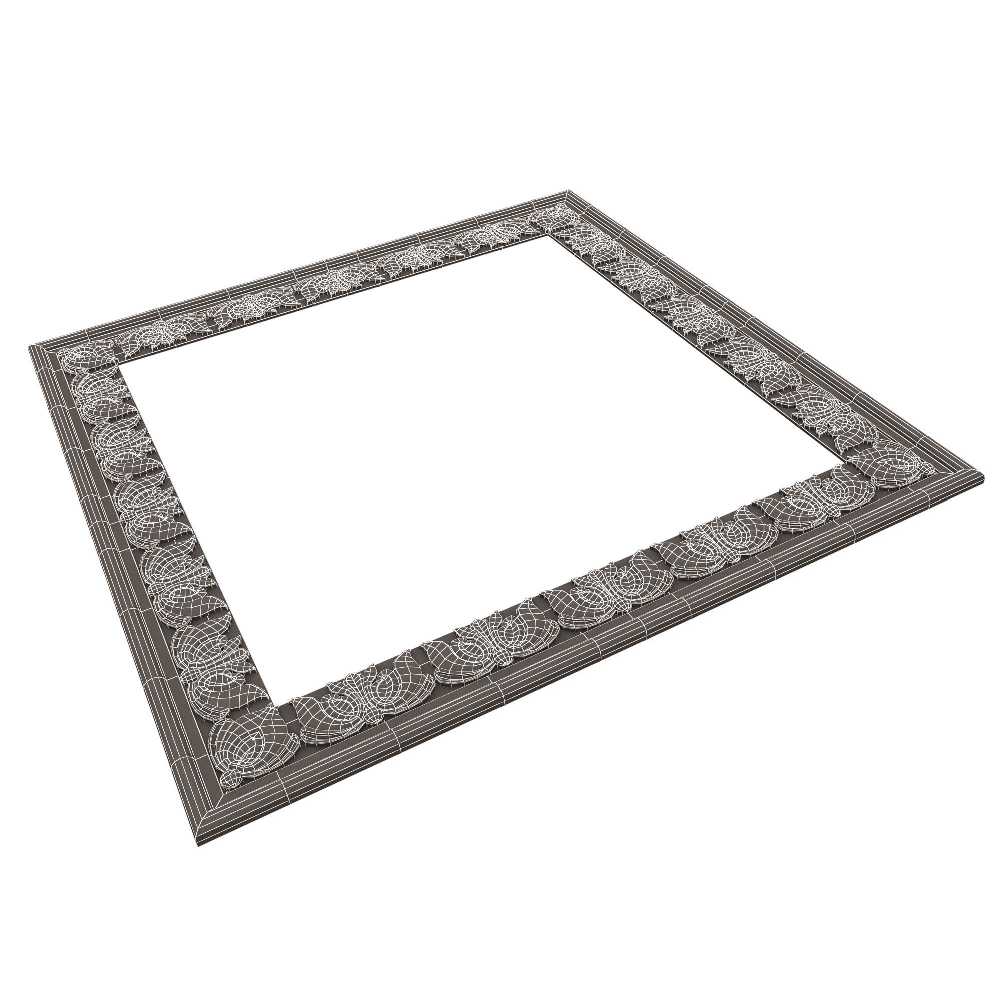 Classic Frame 028 Low-poly 3D model_17