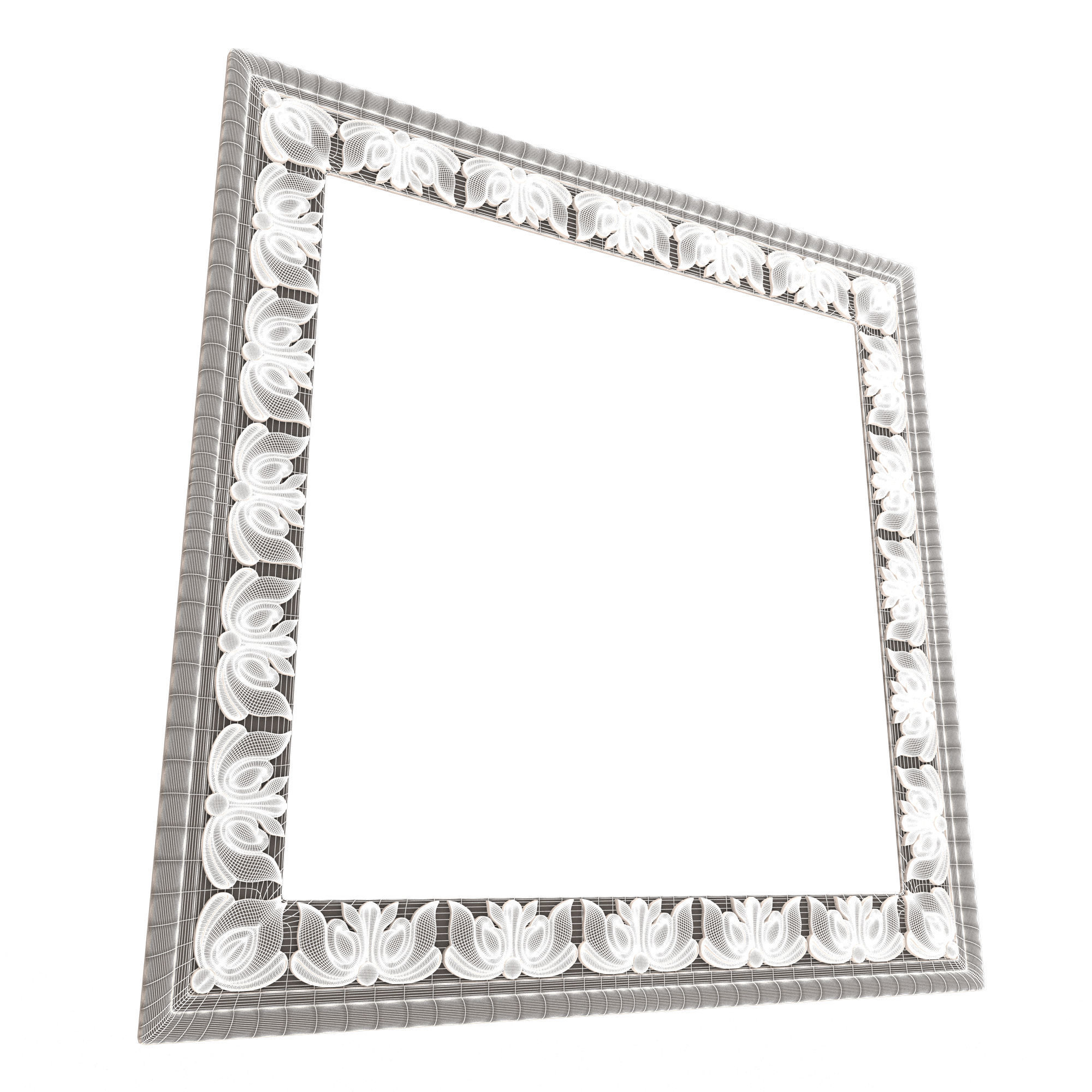 Classic Frame 028 Low-poly 3D model_9