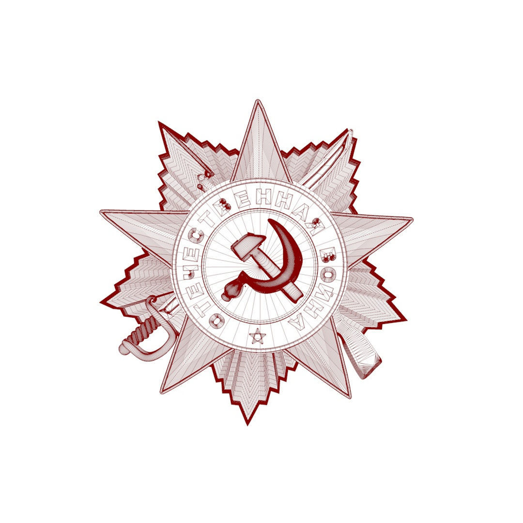 Medal order USSR 3D model_4