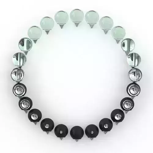 Wall sculpture glass ball Visual mediation 2