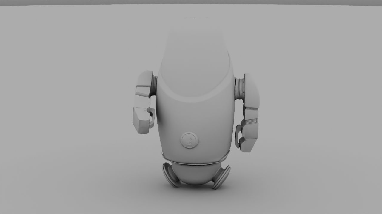 sci-fi utility robot  rigged character 3D model_6