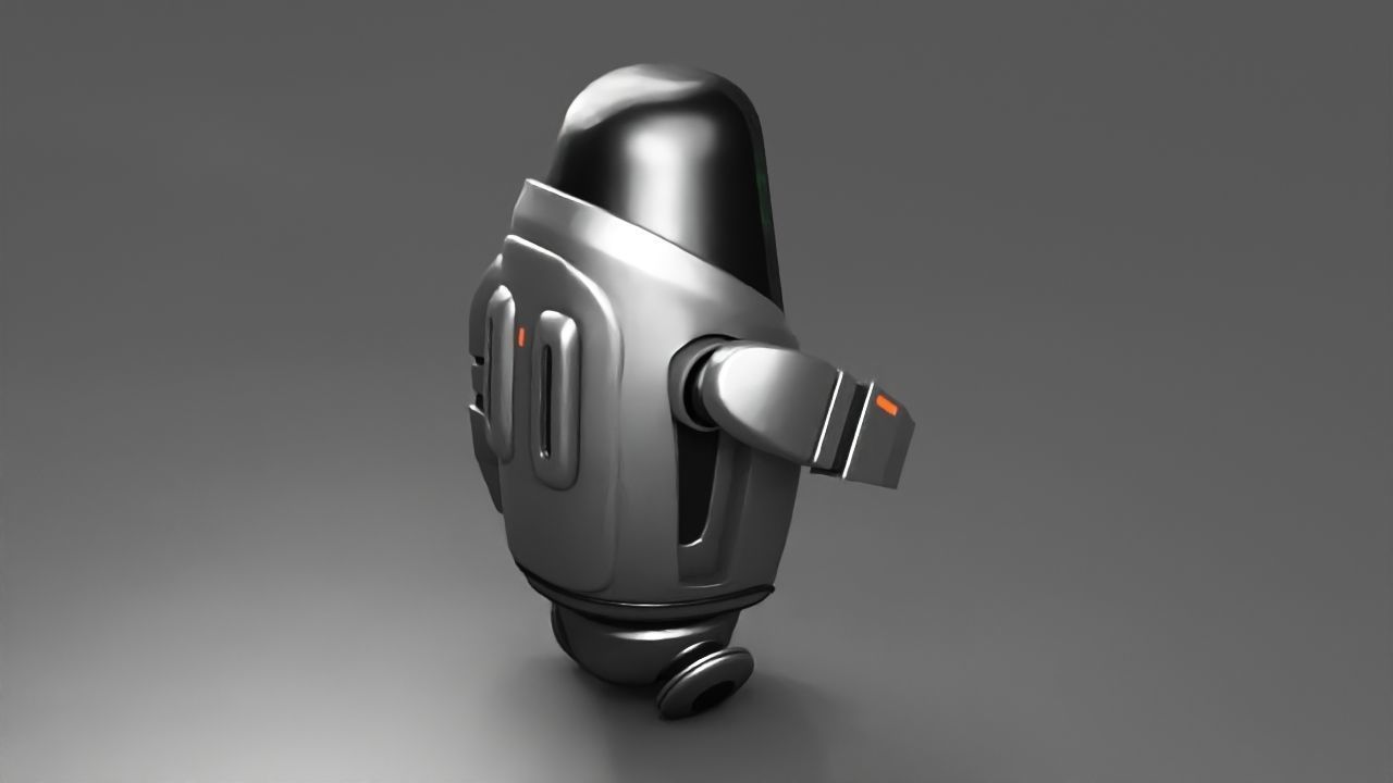 sci-fi utility robot  rigged character 3D model_3