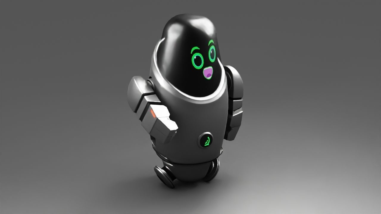 sci-fi utility robot  rigged character 3D model_2