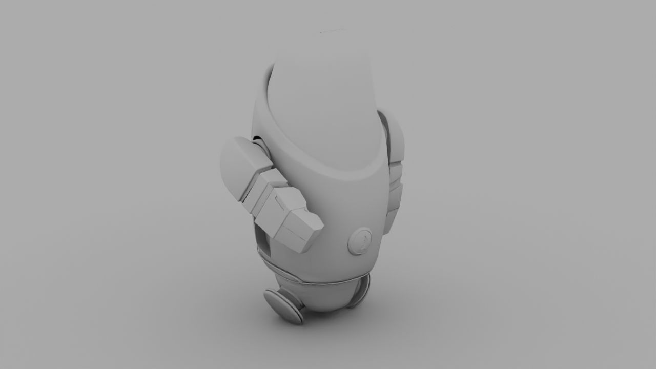 sci-fi utility robot  rigged character 3D model_8
