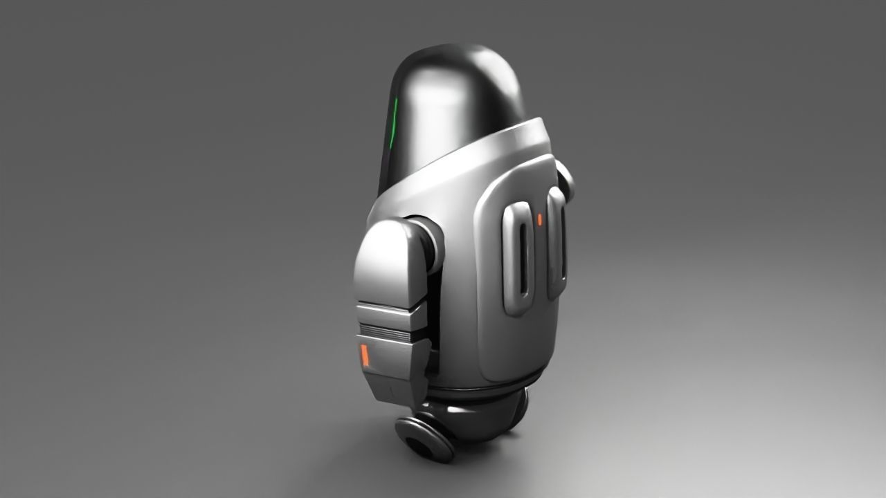 sci-fi utility robot  rigged character 3D model_4