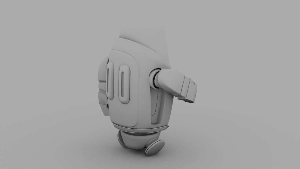 sci-fi utility robot  rigged character 3D model_9