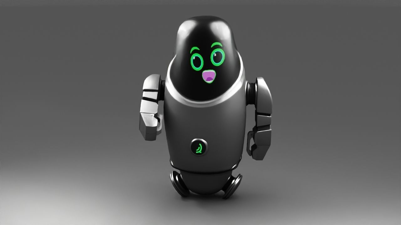 sci-fi utility robot  rigged character 3D model_5