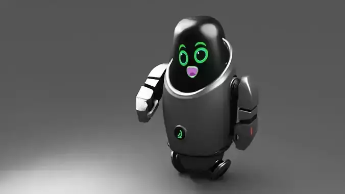 sci-fi utility robot  rigged character