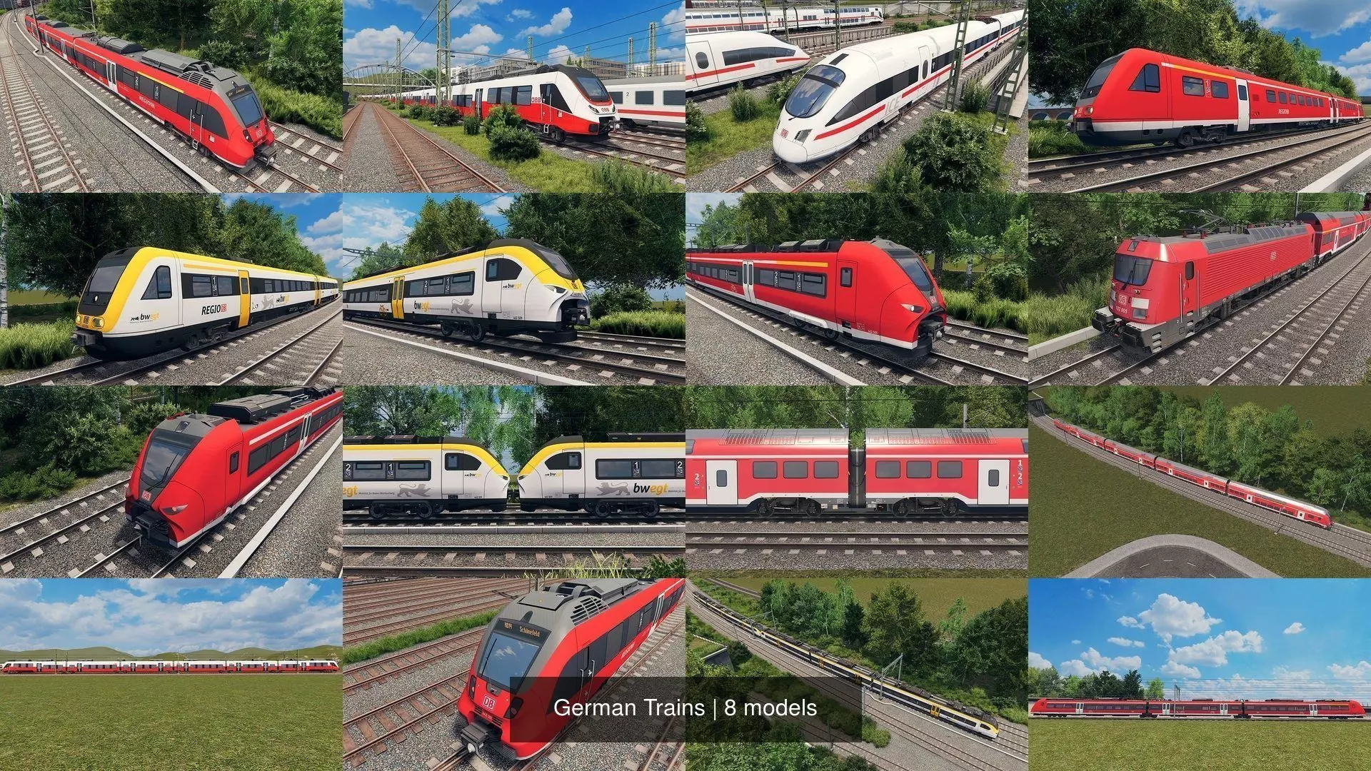 German Trains 3D Model Collection_0