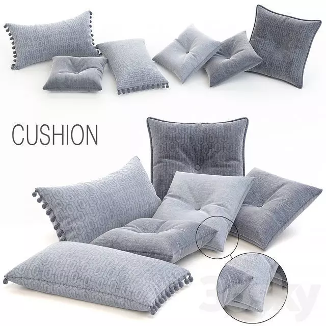 Cushion Decoration Collection 3D model_0