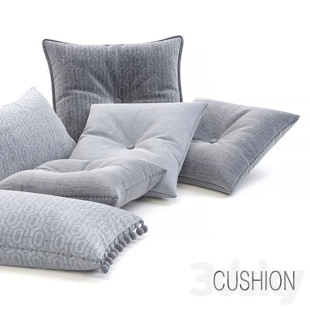 Cushion Decoration Collection 3D model_1