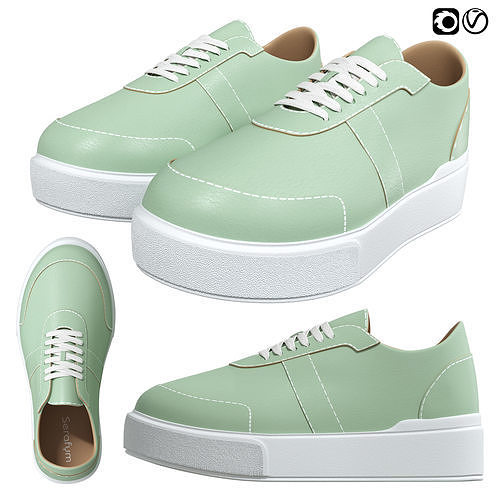 Sneakers Rispetto 581585 Green 3D model