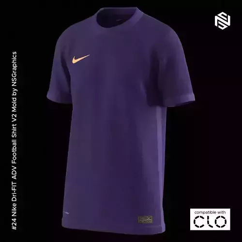 Nike Dri-FIT ADV Football Shirt for CLO3D-Marvelous Designer