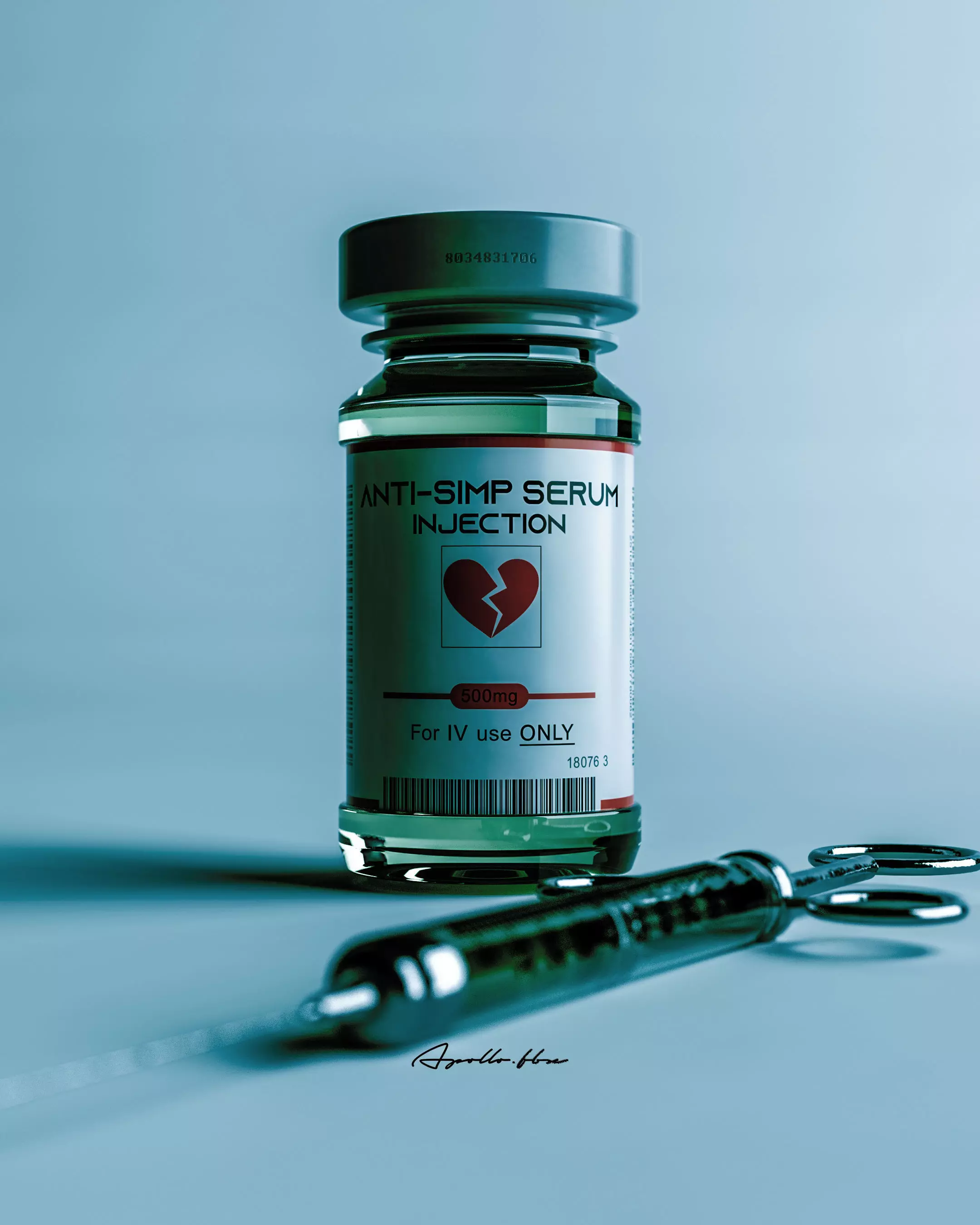 Syringe and Vial 3D model