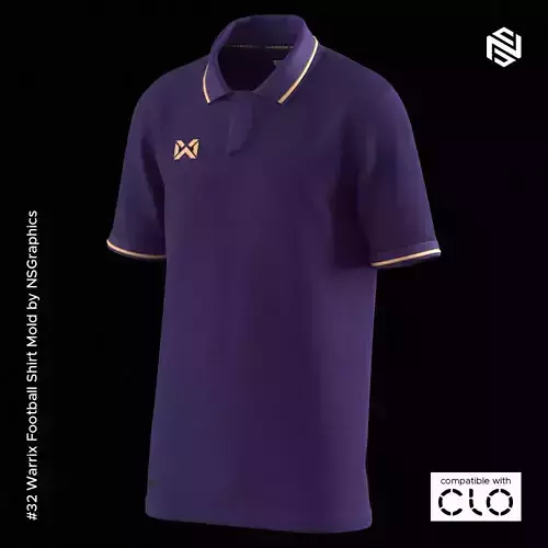 Warrix Football Shirt for CLO3D-Marvelous Designer
