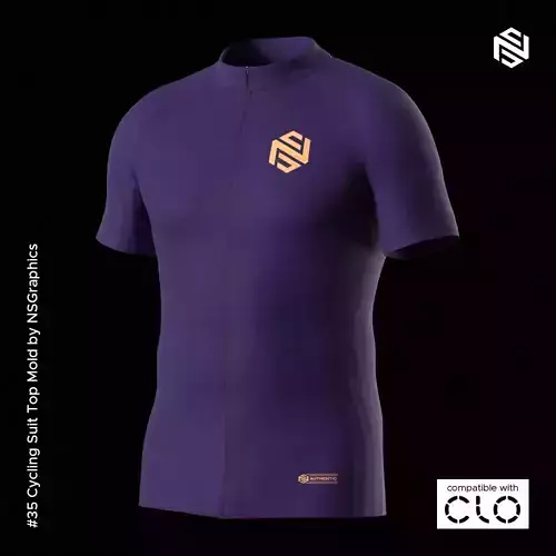 Cycling Suit Top for CLO3D-Marvelous Designer