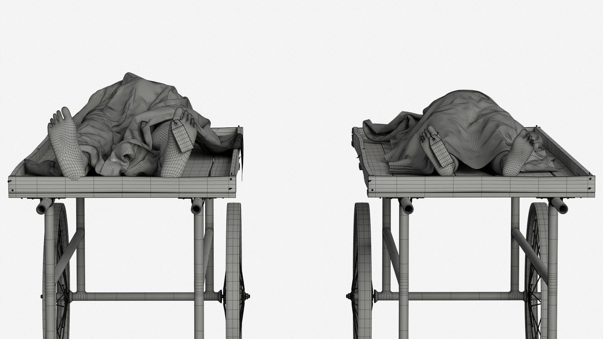 Stylized dead bodies bundle 3D model_16