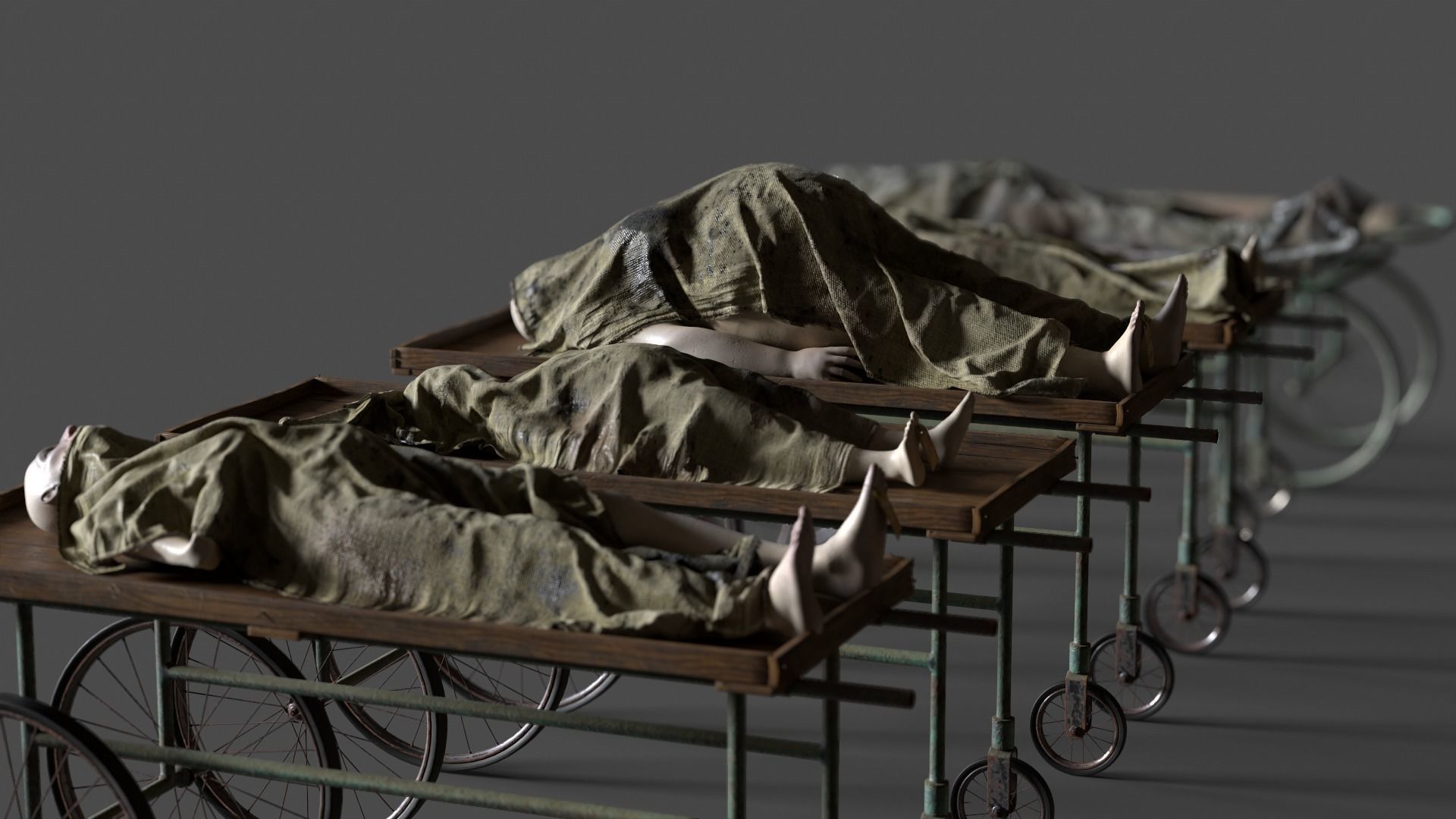 Stylized dead bodies bundle 3D model_5