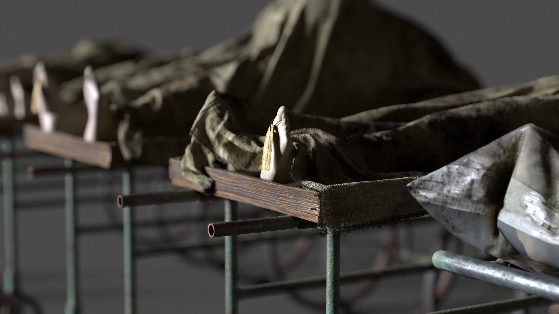 Stylized dead bodies bundle 3D model_2