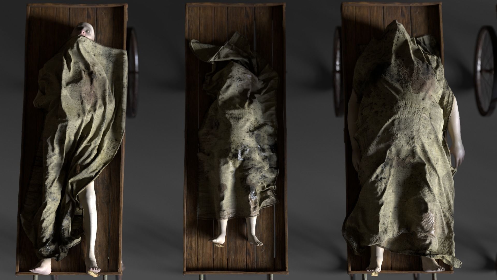 Stylized dead bodies bundle 3D model_9