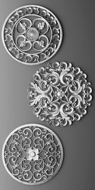 persian pattern for wall and decoration interior designe Low-poly 3D model_2