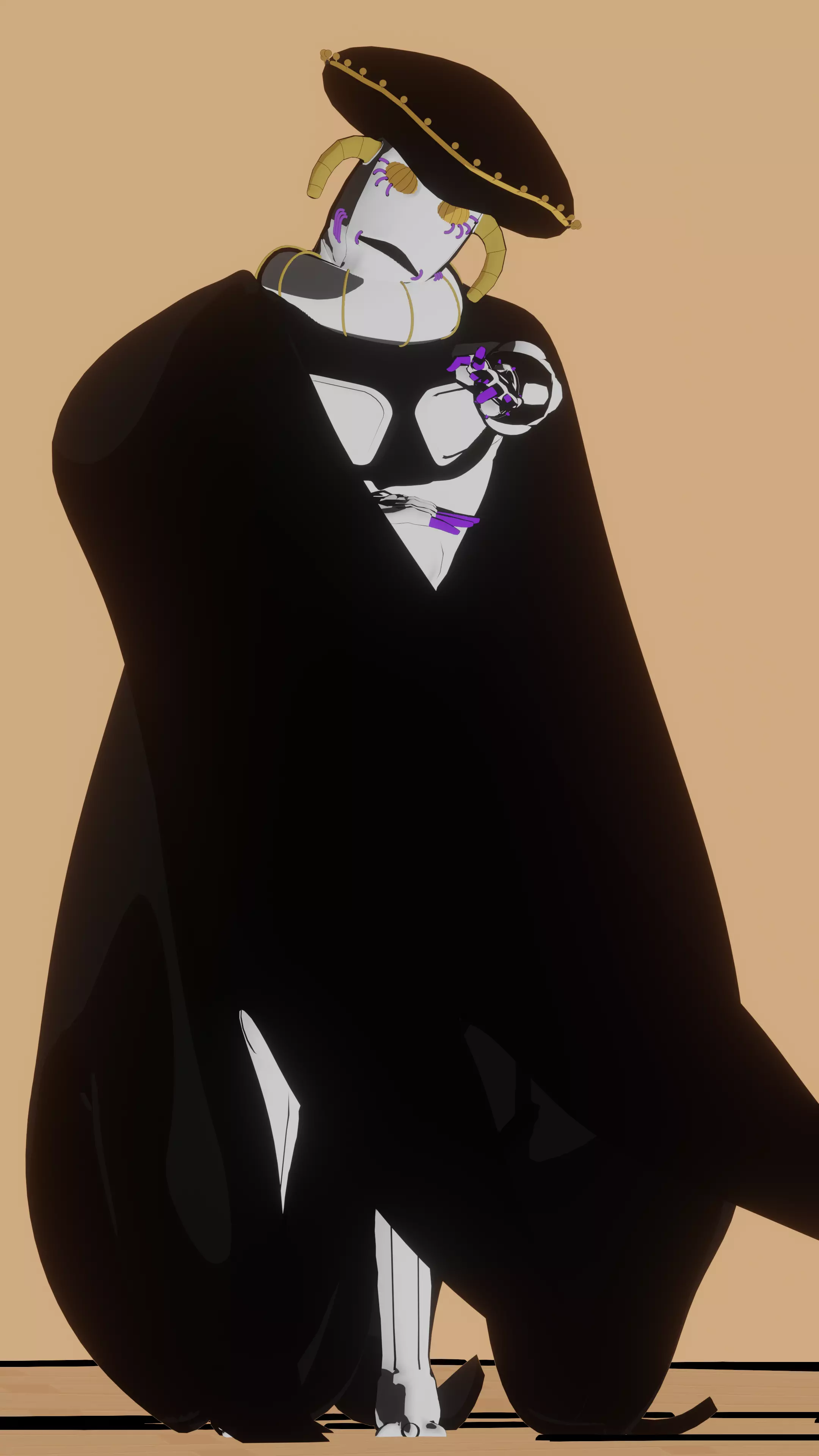 JJBA - Black Sabbath Blender 3D model Low-poly 3D model_0