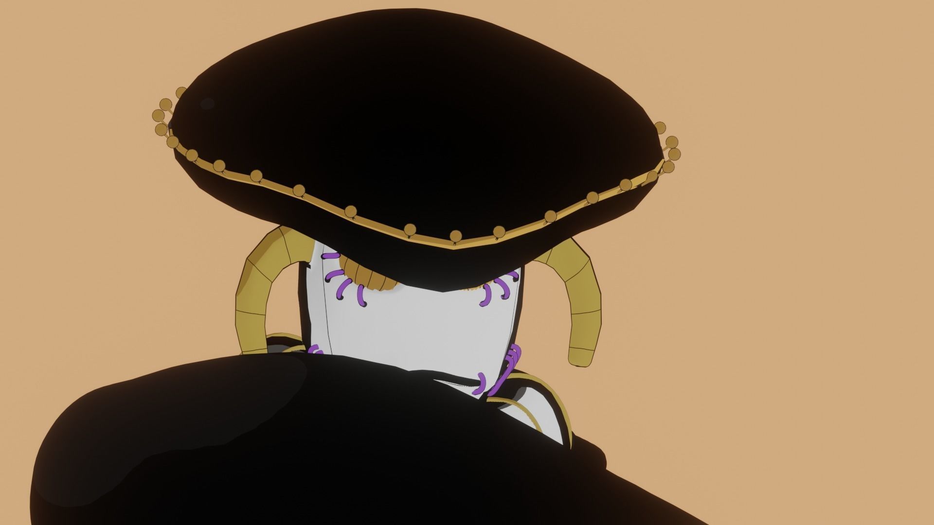 JJBA - Black Sabbath Blender 3D model Low-poly 3D model_1