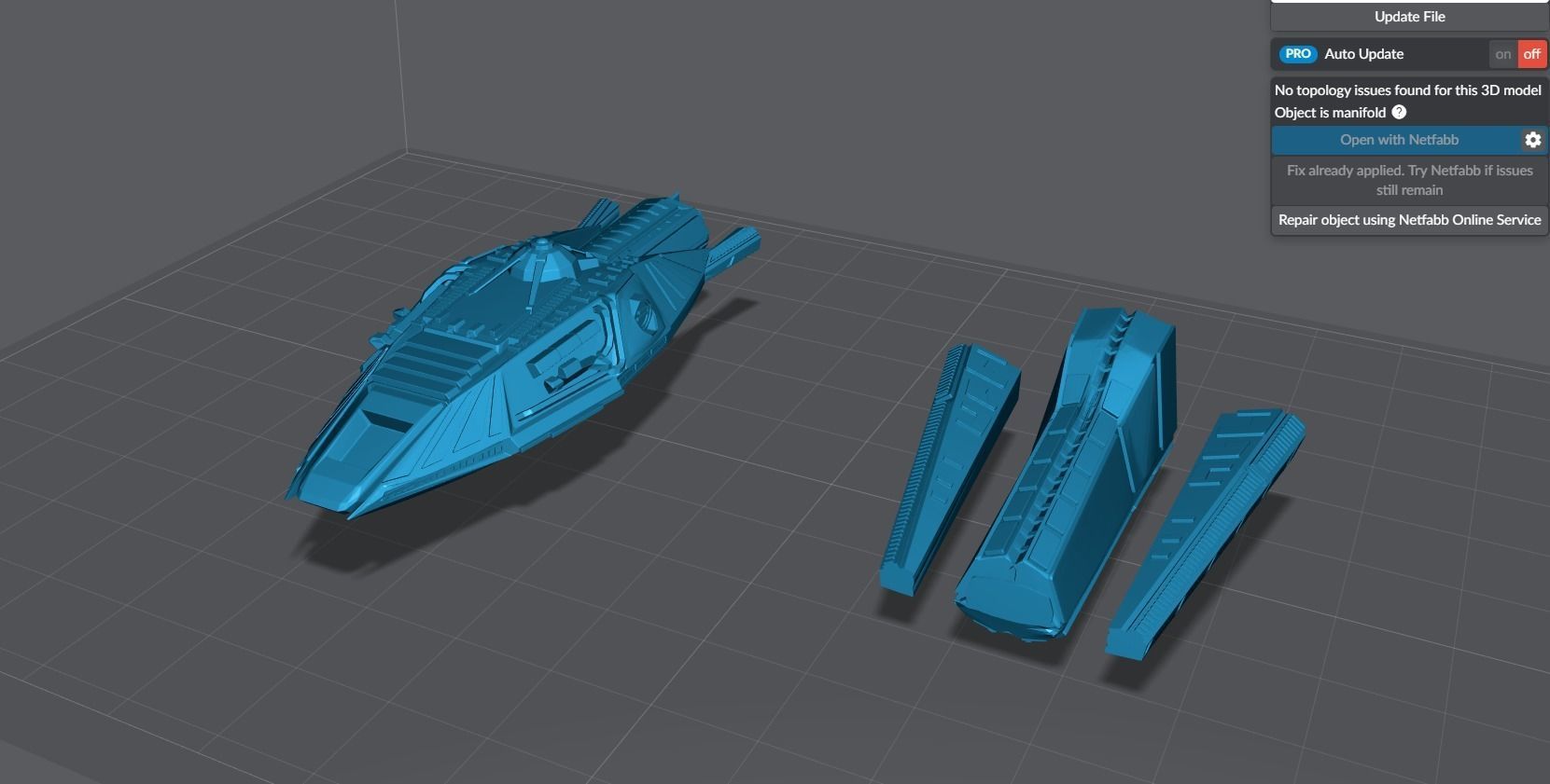 Klingon Raptor scale model   3D print model_7