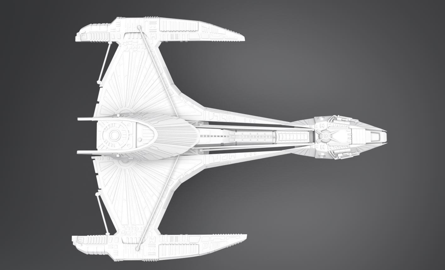 Klingon Raptor scale model   3D print model_3