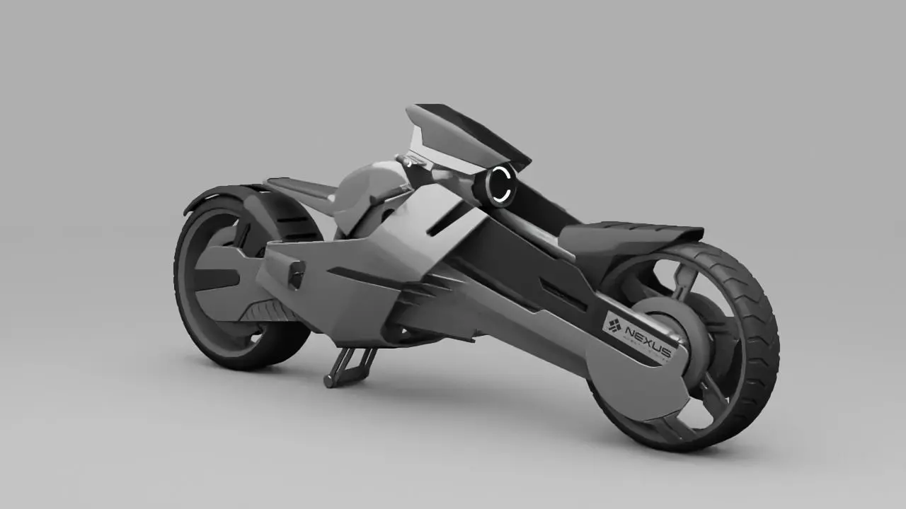 sci-fi scooter  3D model_0