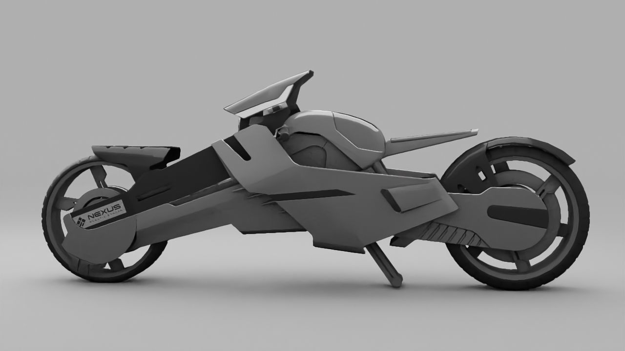 sci-fi scooter  3D model_4