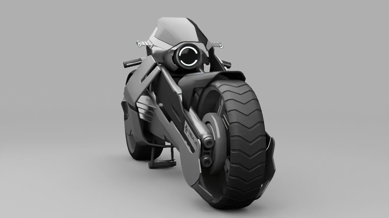 sci-fi scooter  3D model_3