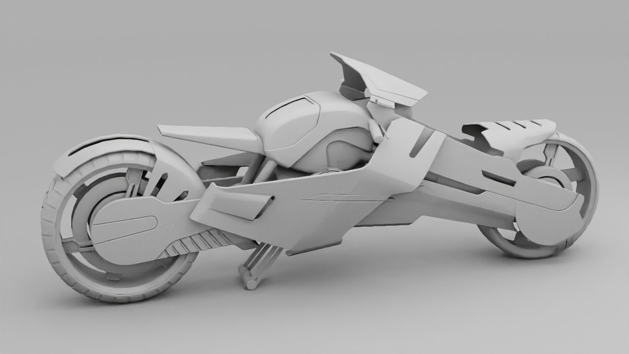 sci-fi scooter  3D model_6