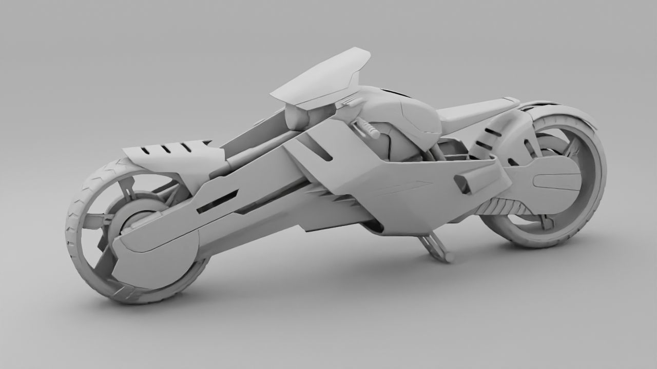 sci-fi scooter  3D model_7