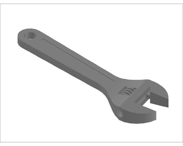 Wrench ajustable 6 inch 3D model