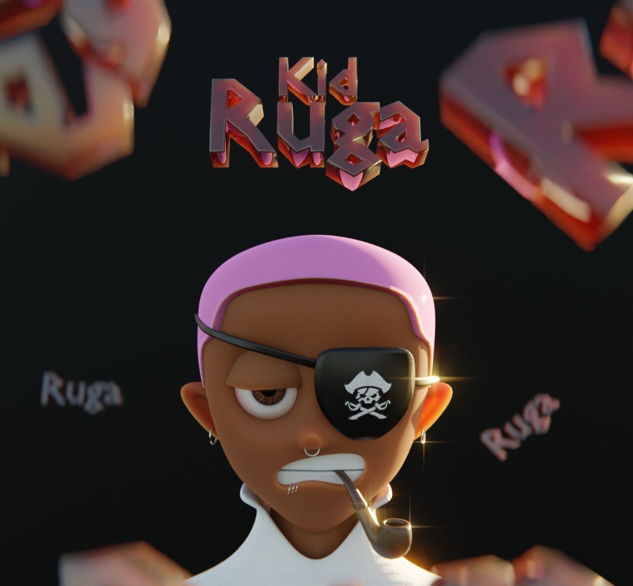 RUGA Stylized NFT Base Character Low-poly 3D model_5
