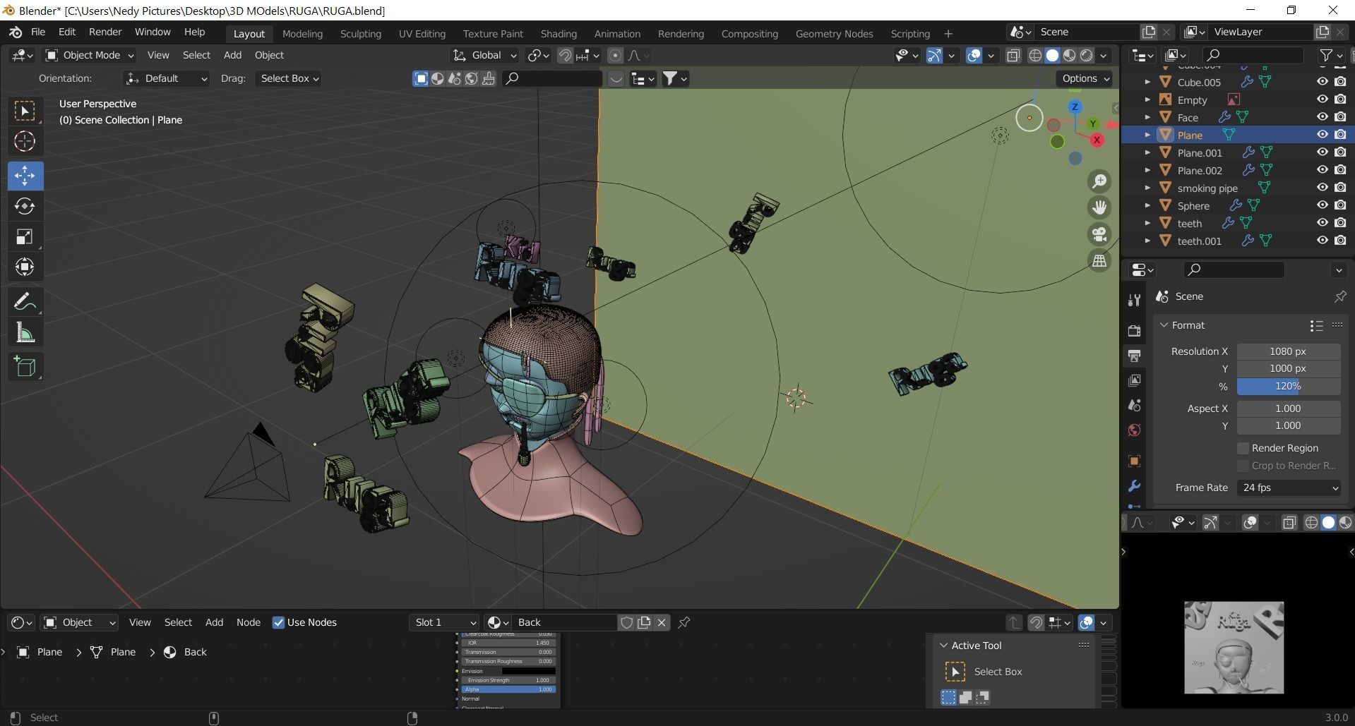 RUGA Stylized NFT Base Character Low-poly 3D model_10