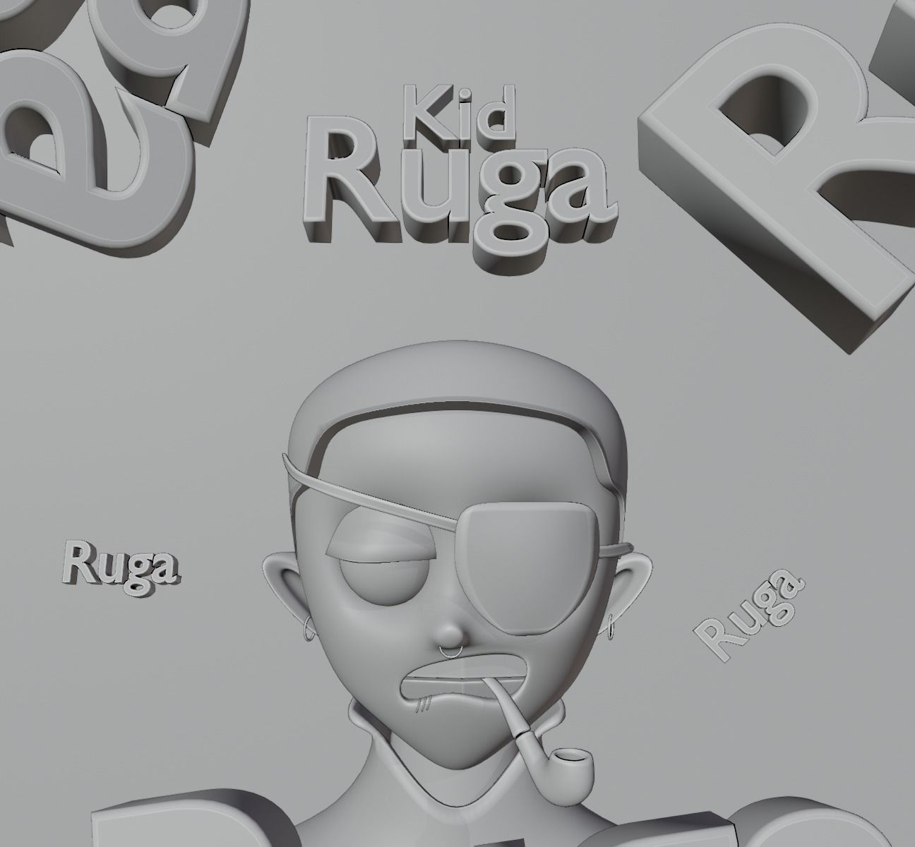 RUGA Stylized NFT Base Character Low-poly 3D model_12
