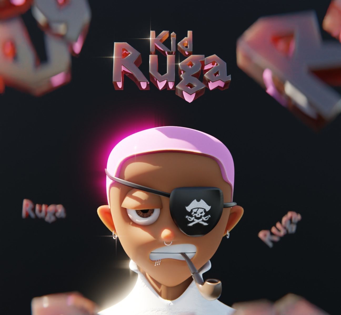 RUGA Stylized NFT Base Character Low-poly 3D model_6