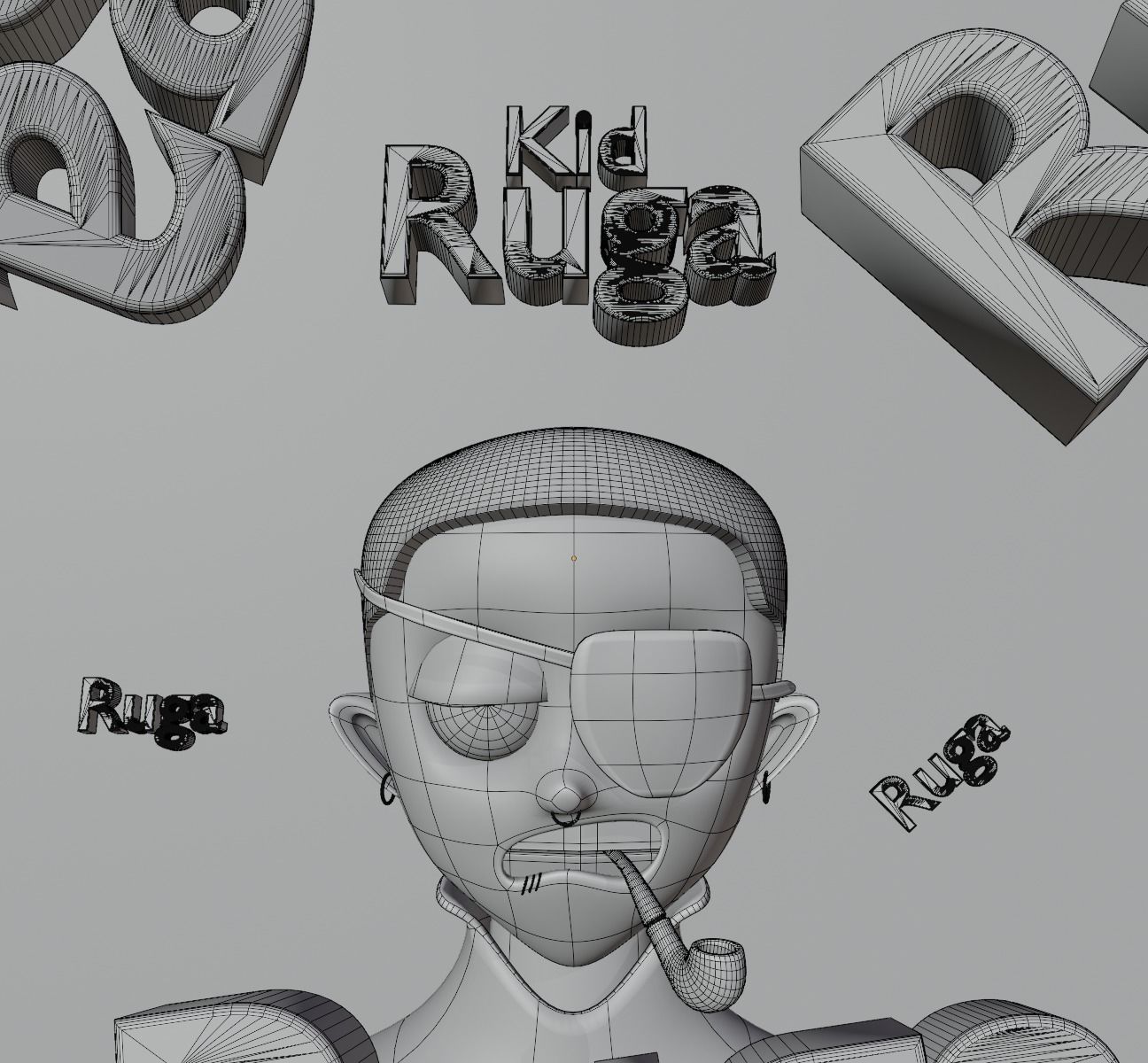 RUGA Stylized NFT Base Character Low-poly 3D model_11