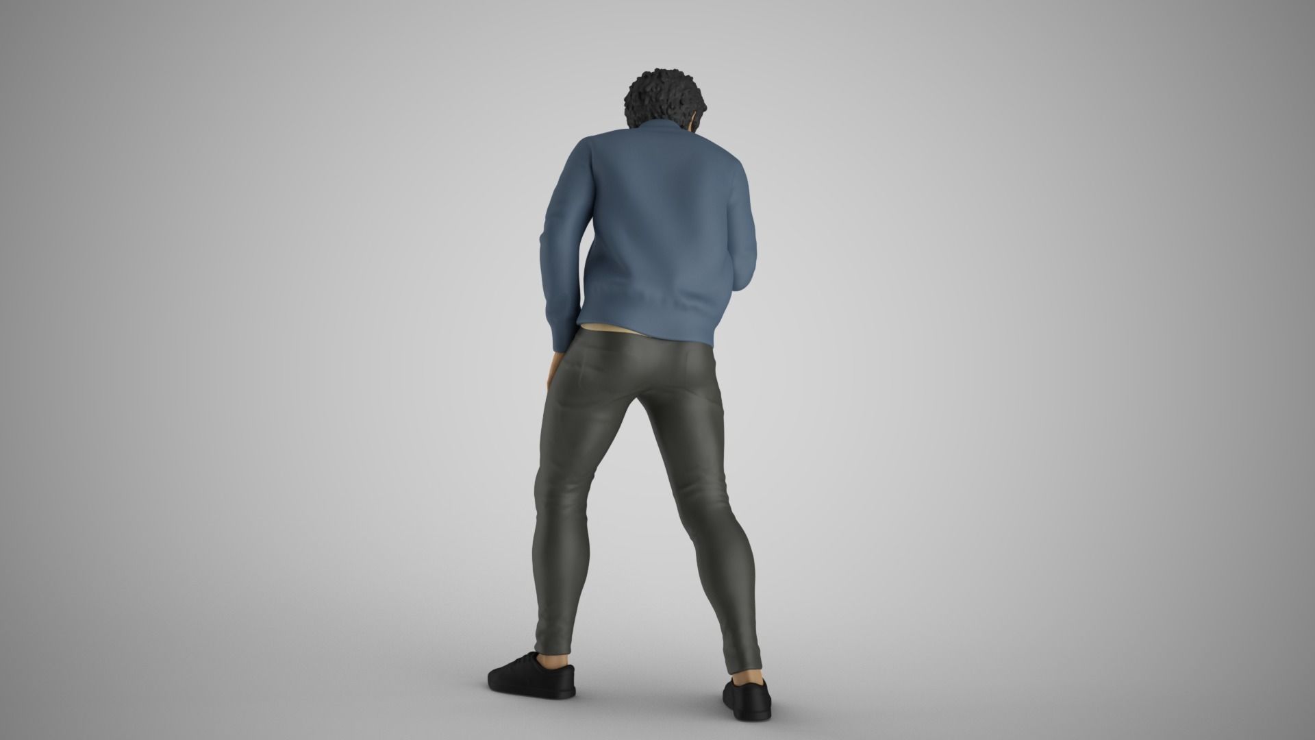 Man Looking in  the Showcase 3D print model_8
