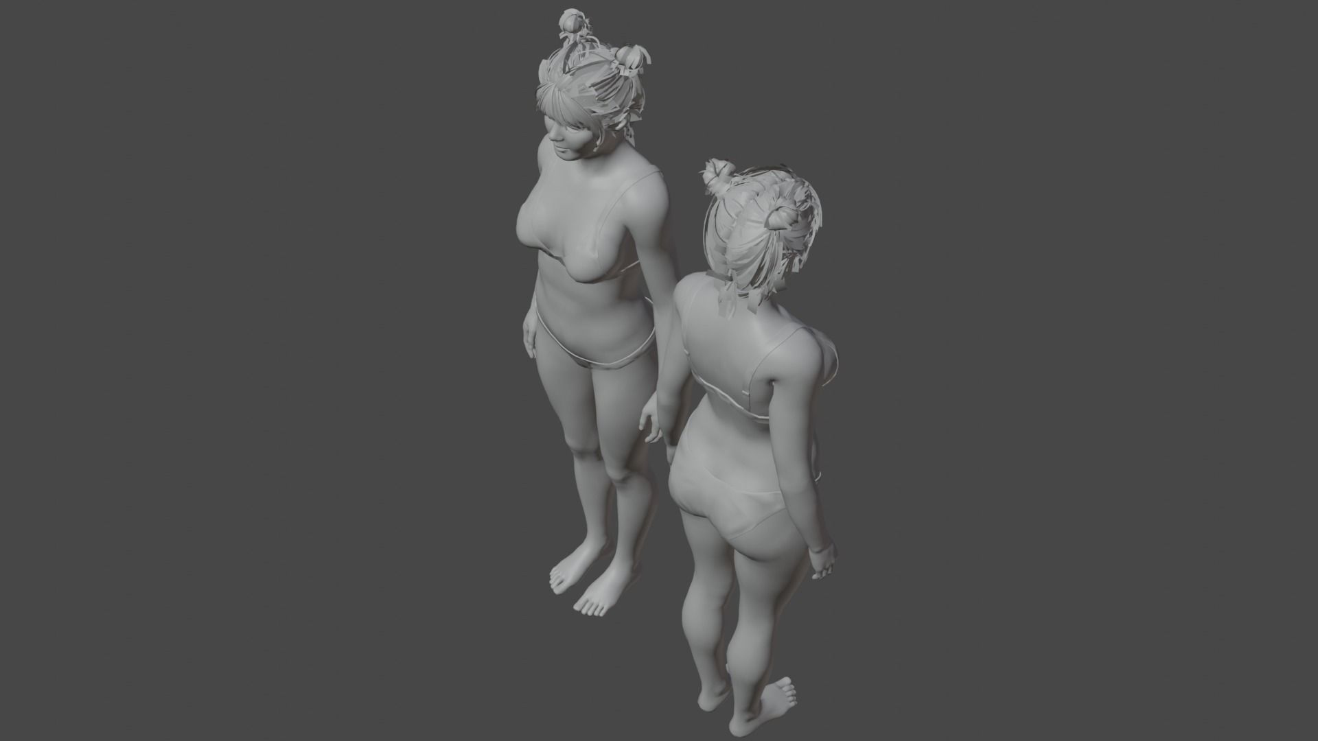 Female Character Free 3D model_4