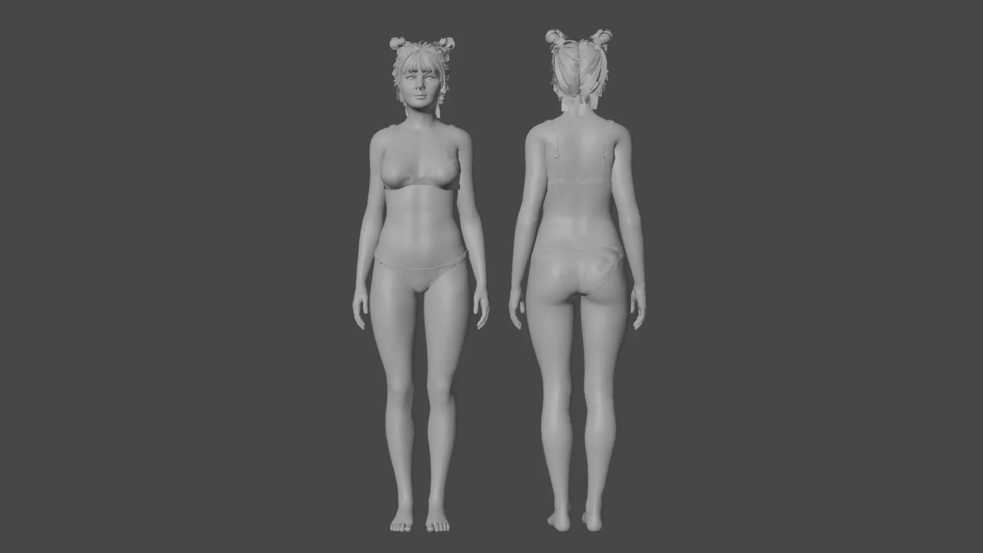 Female Character Free 3D model_0