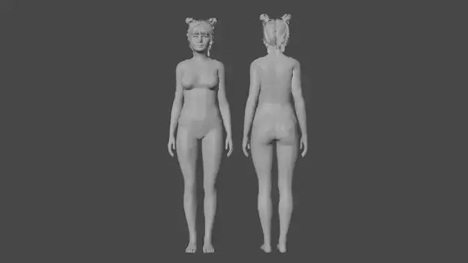 Female Character Free 3D model