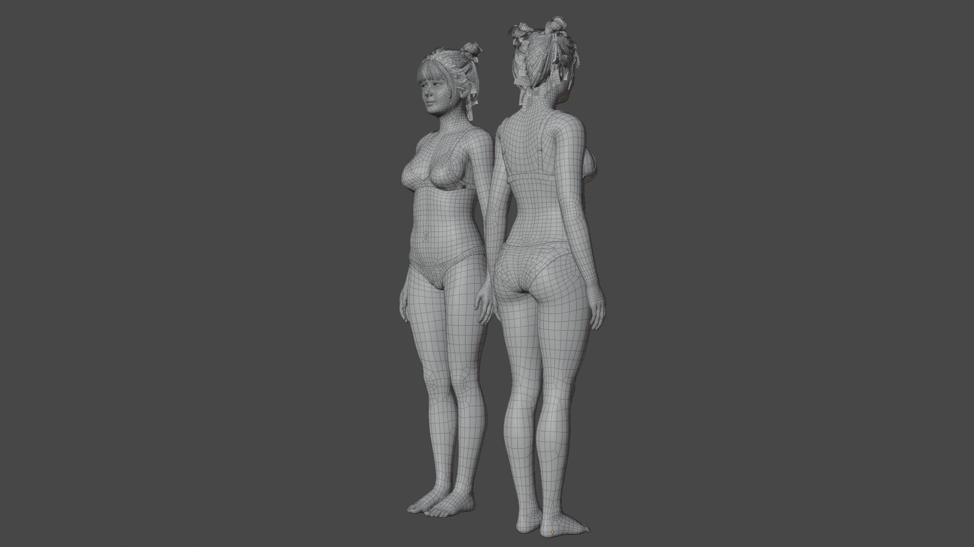 Female Character Free 3D model_8