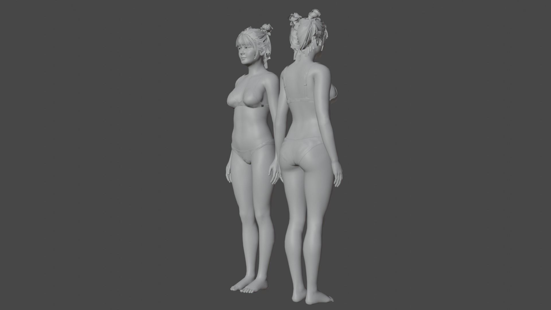 Female Character Free 3D model_3