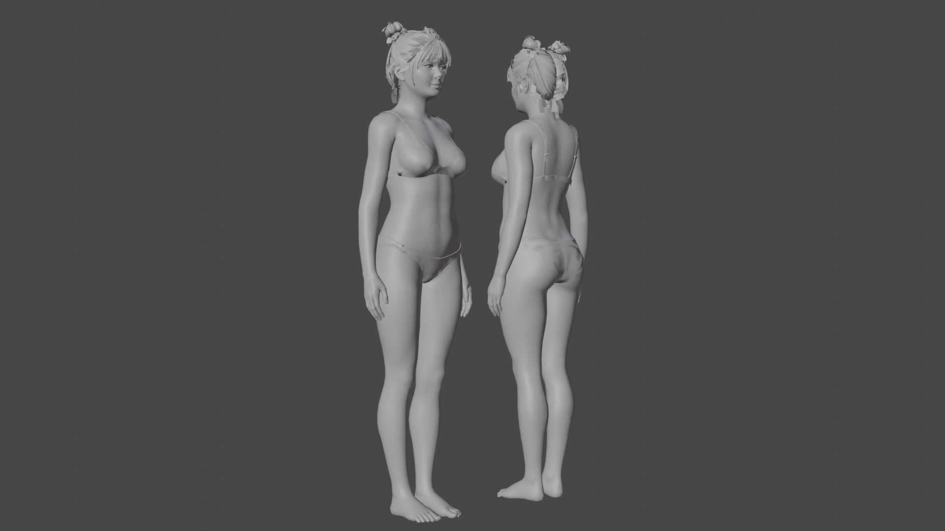Female Character Free 3D model_1
