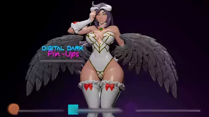 Albedo with NSFW version head options and miniatures 100mm  3D print model