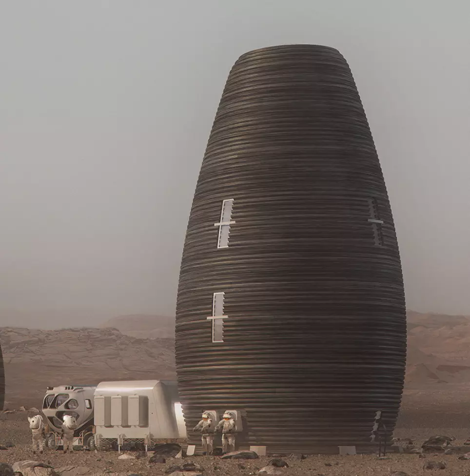 Scifi Mars Habitat 3D model_0