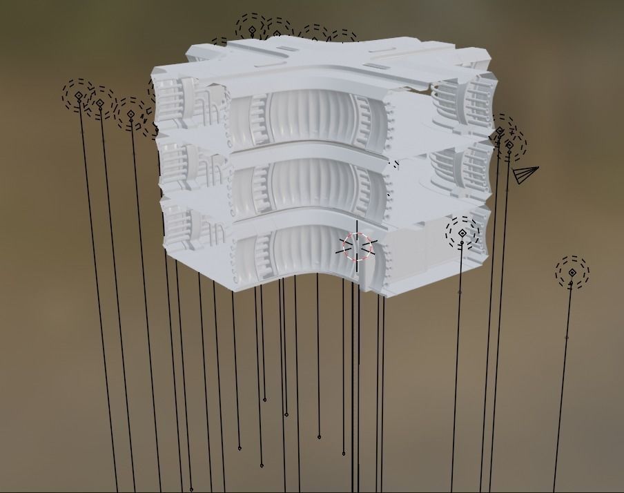 Scifi Mars Habitat 3D model_5